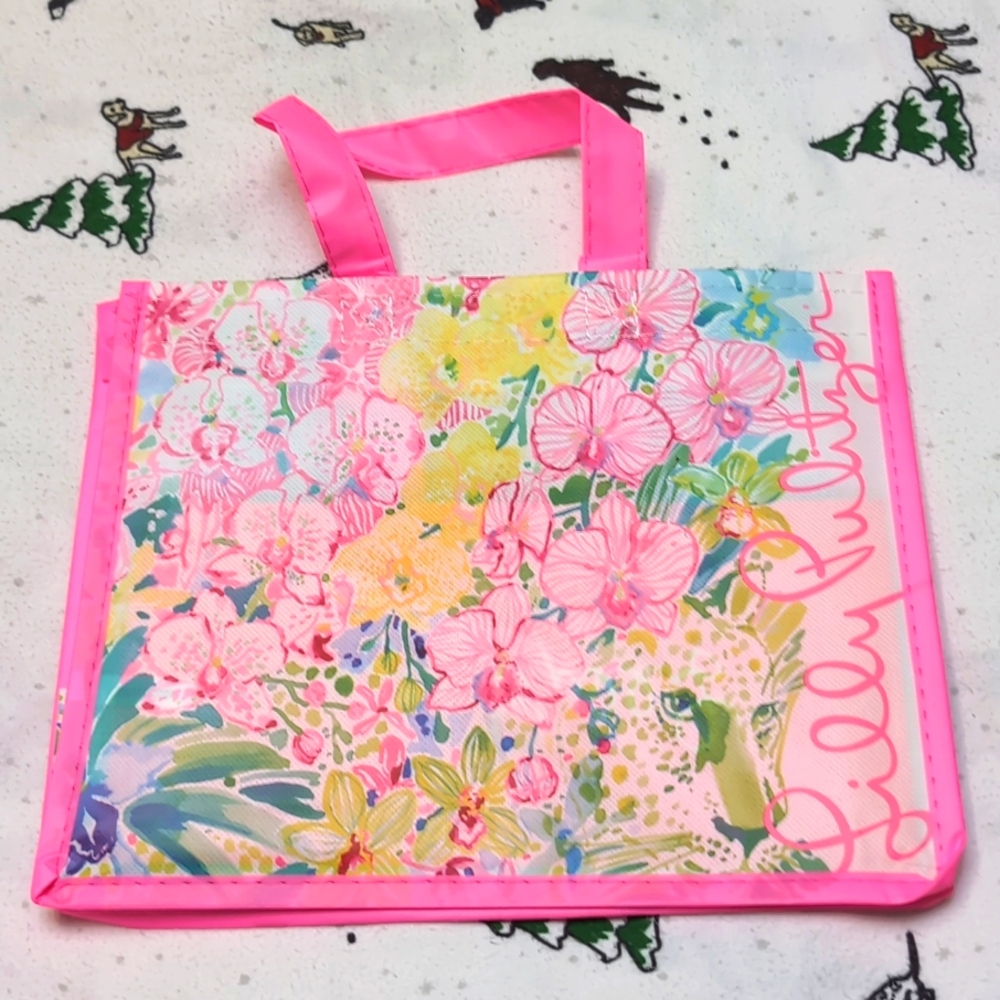 Lilly Pulitzer Pink and Green Tote Bag